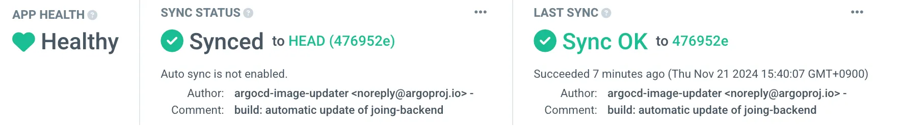 Updated workload after RollingUpdate